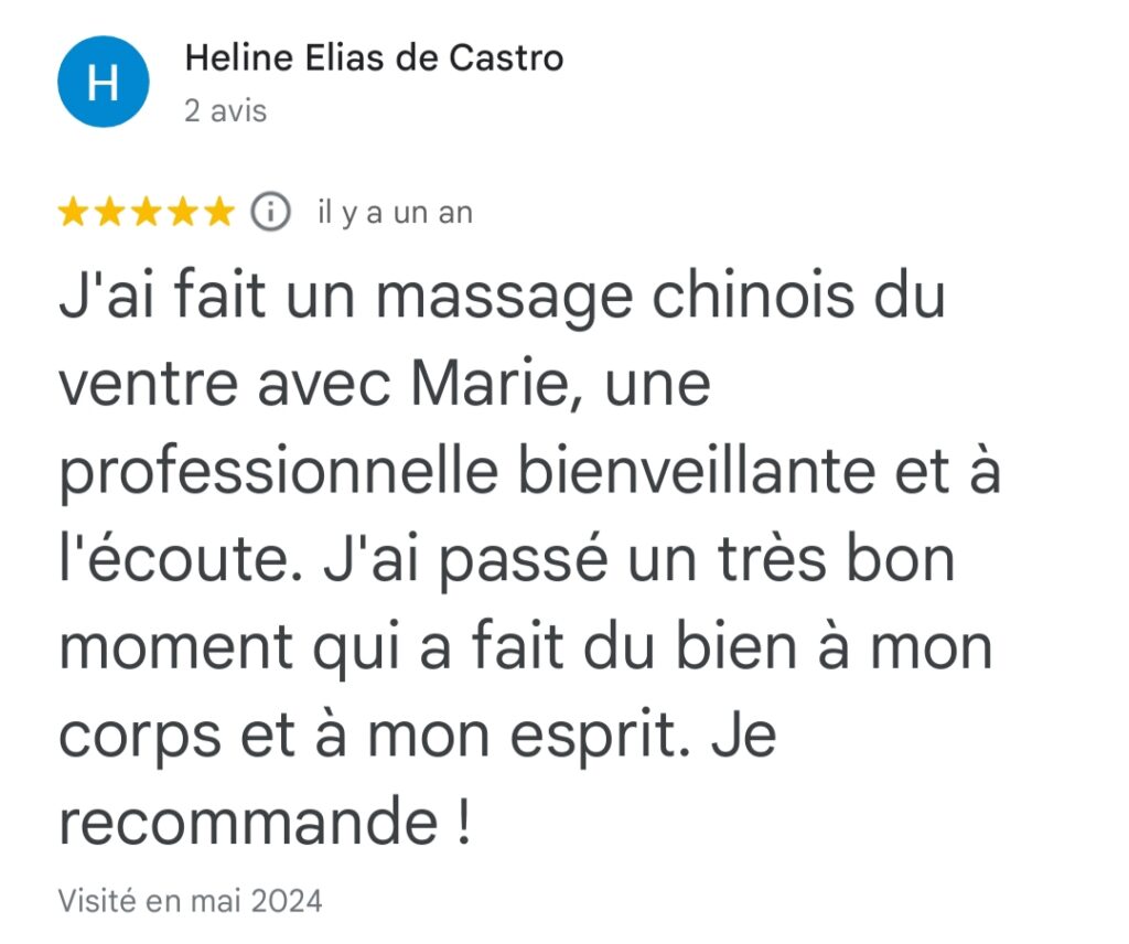 massage du ventre avis
