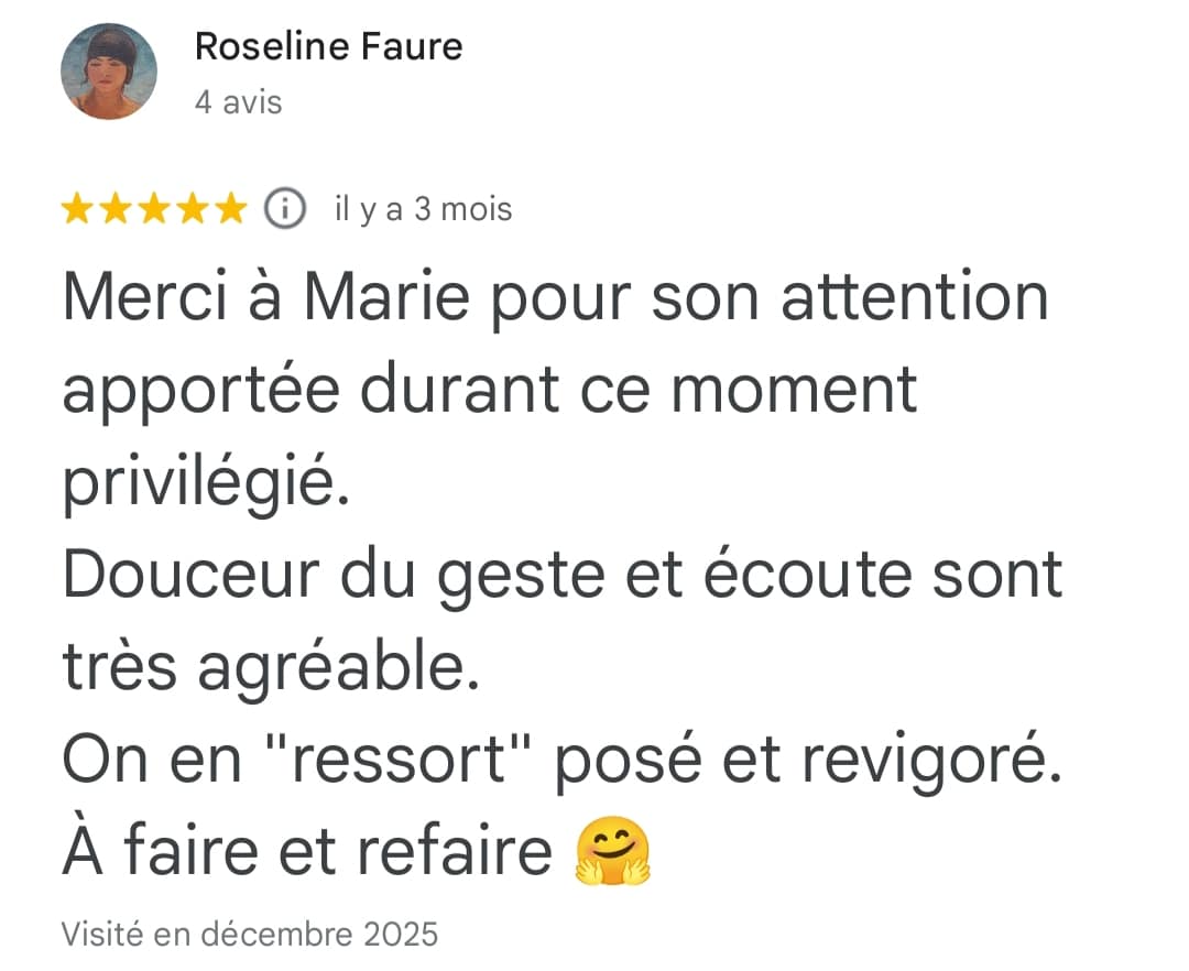 massage du dos avis